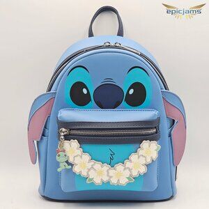 Loungefly Disney Lilo & Stitch Figural Stitch with Lei Mini Backpack